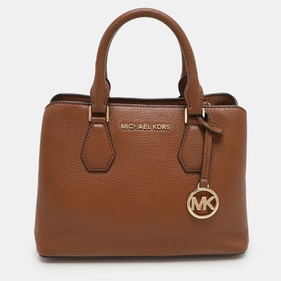 Michael Kors Brown Leather Camille Satchel